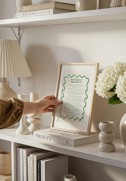 Our Family Manifesto print (unframed)