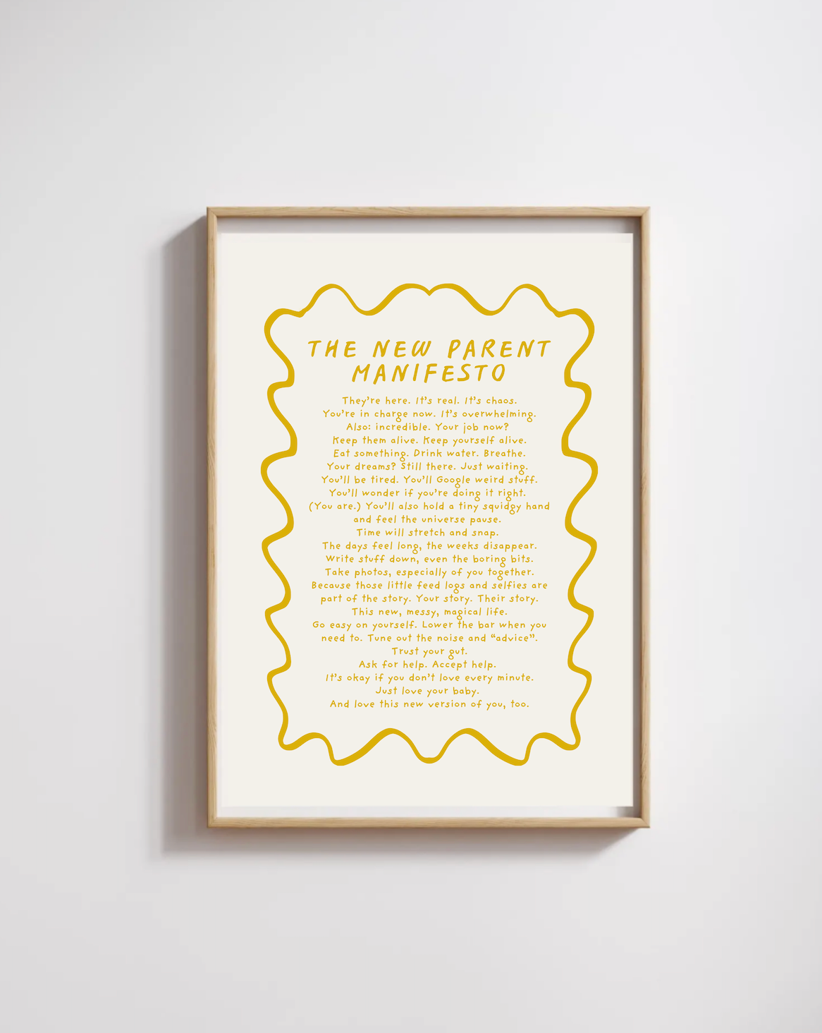 New Parent Manifesto Print (Unframed)