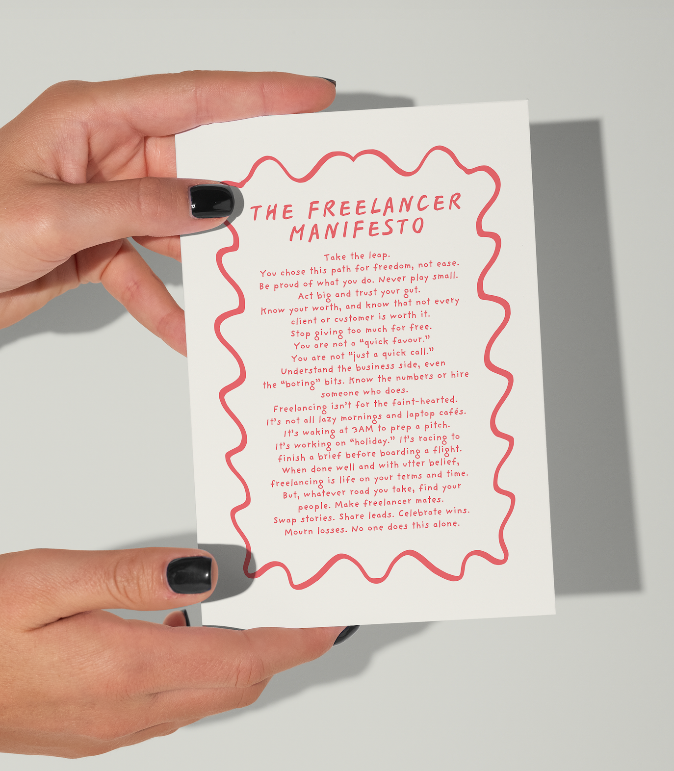 Freelancer Manifesto Print (unframed)