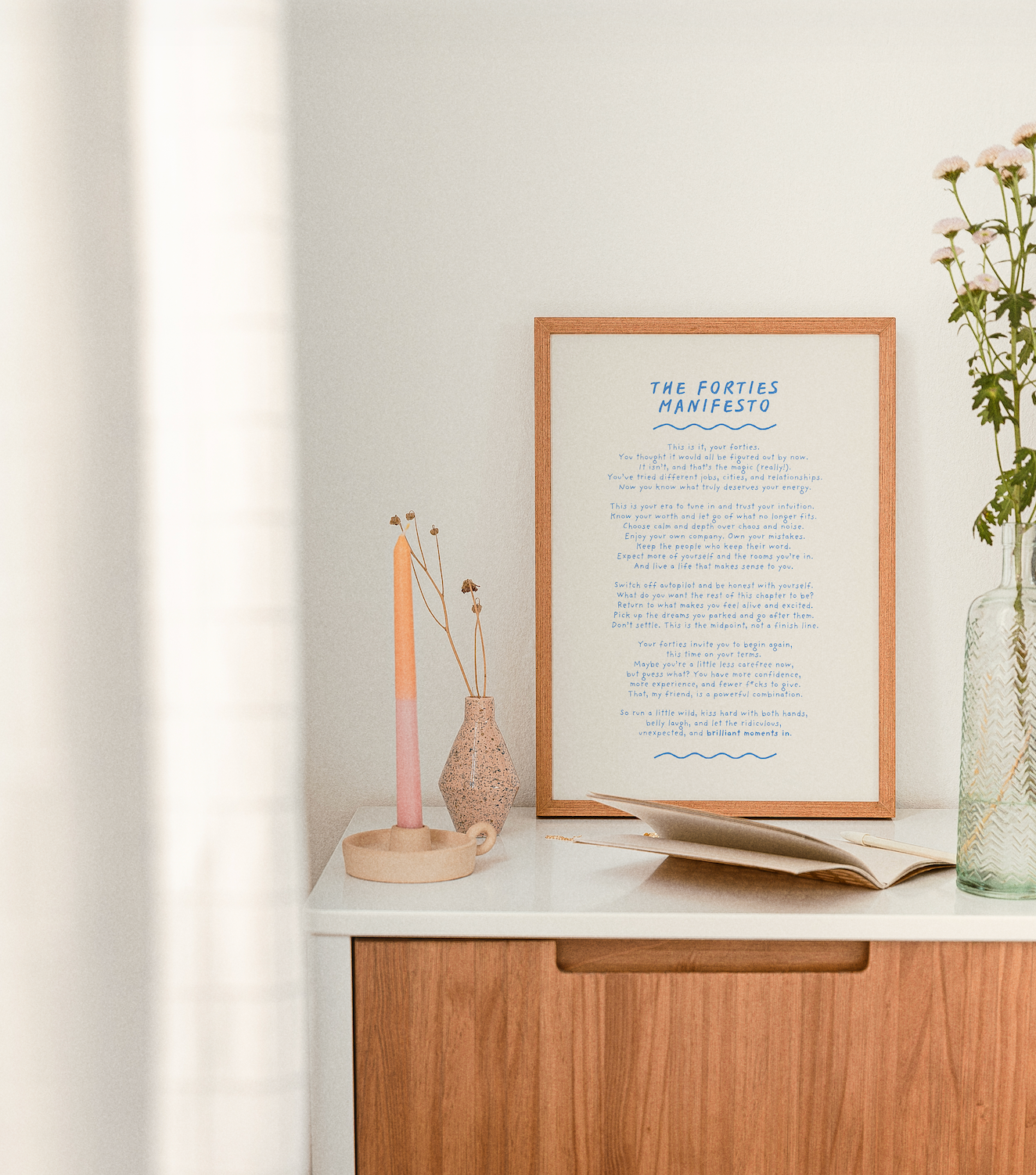 The Forties Manifesto (A6 postcard print, unframed)