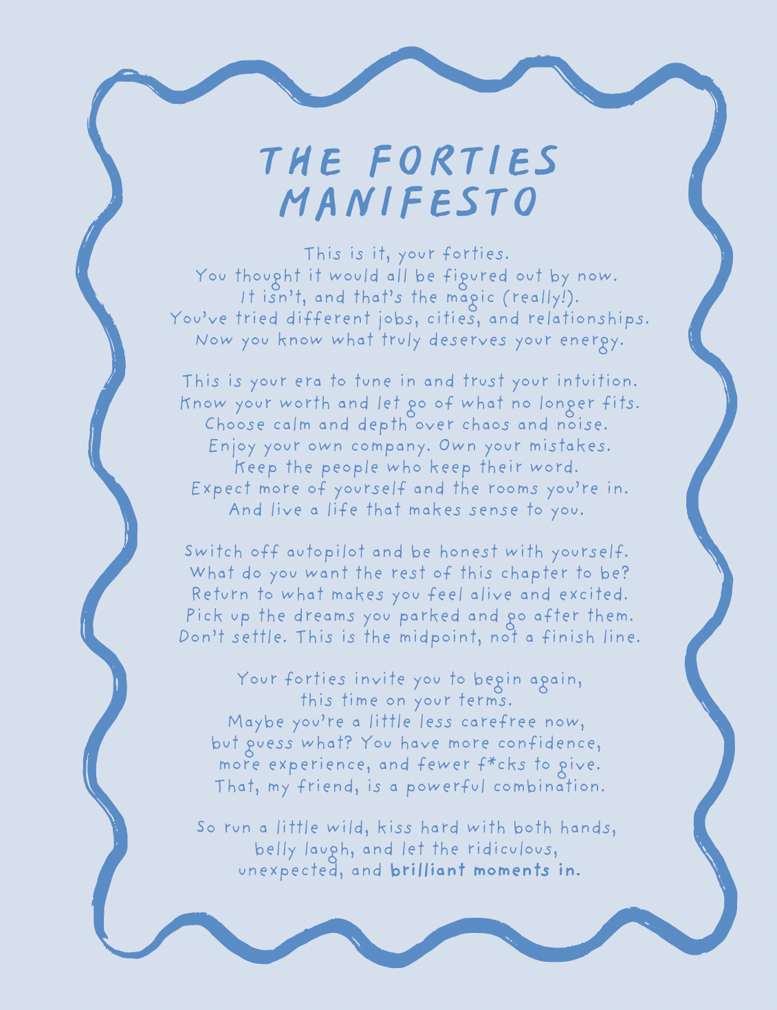 The Forties Manifesto card