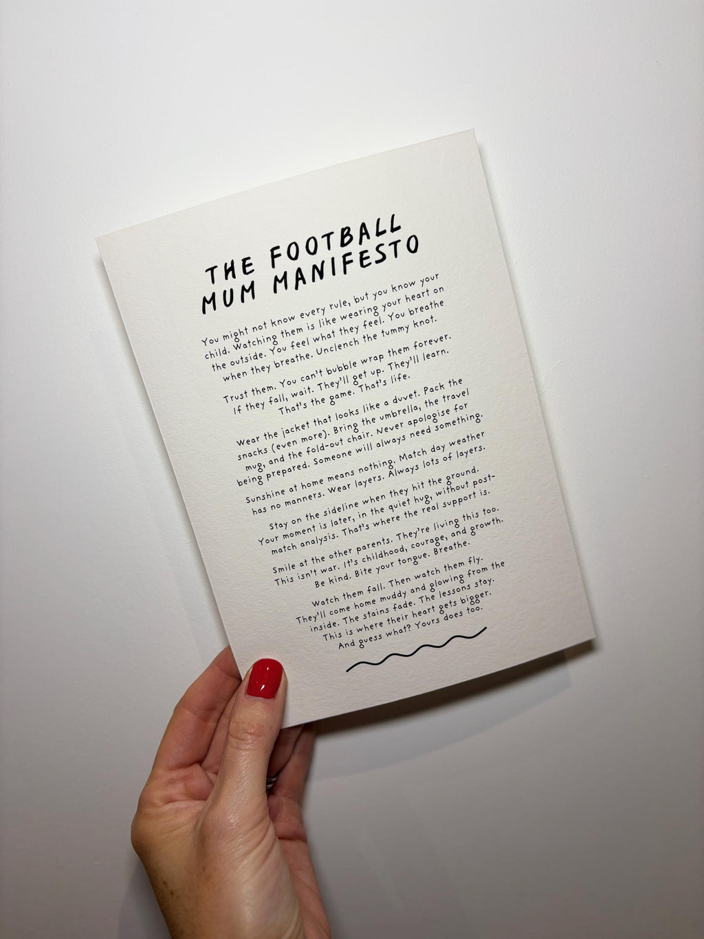 Football Mum Manifesto giclée print