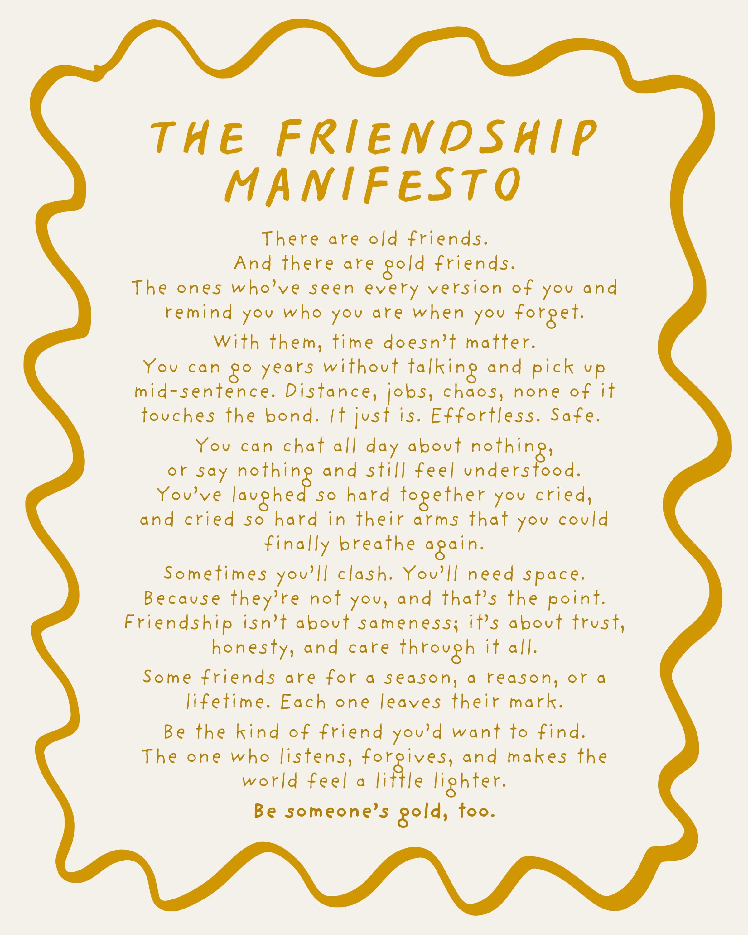 The Friendship Manifesto giclée print