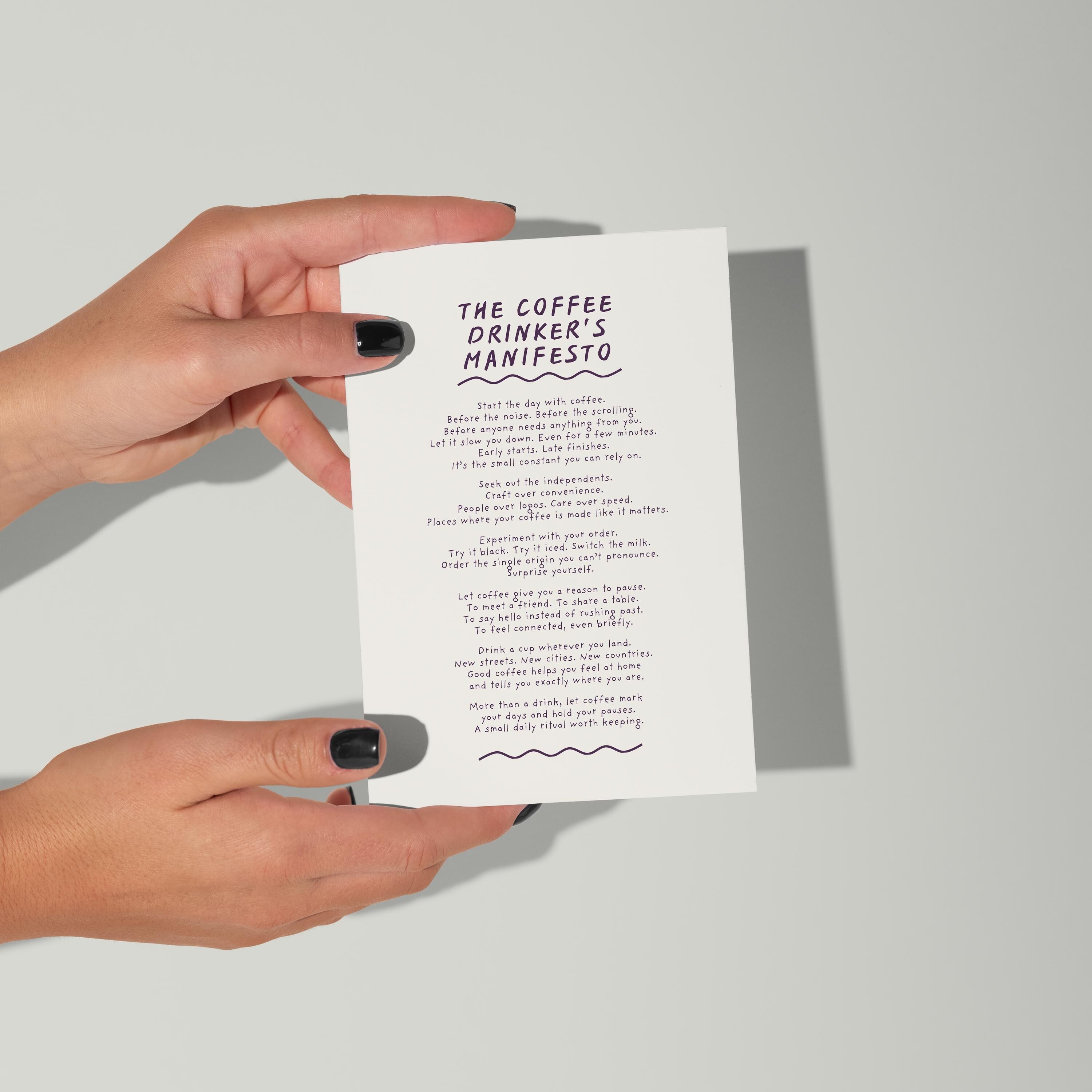 The Coffee Drinker's Manifesto