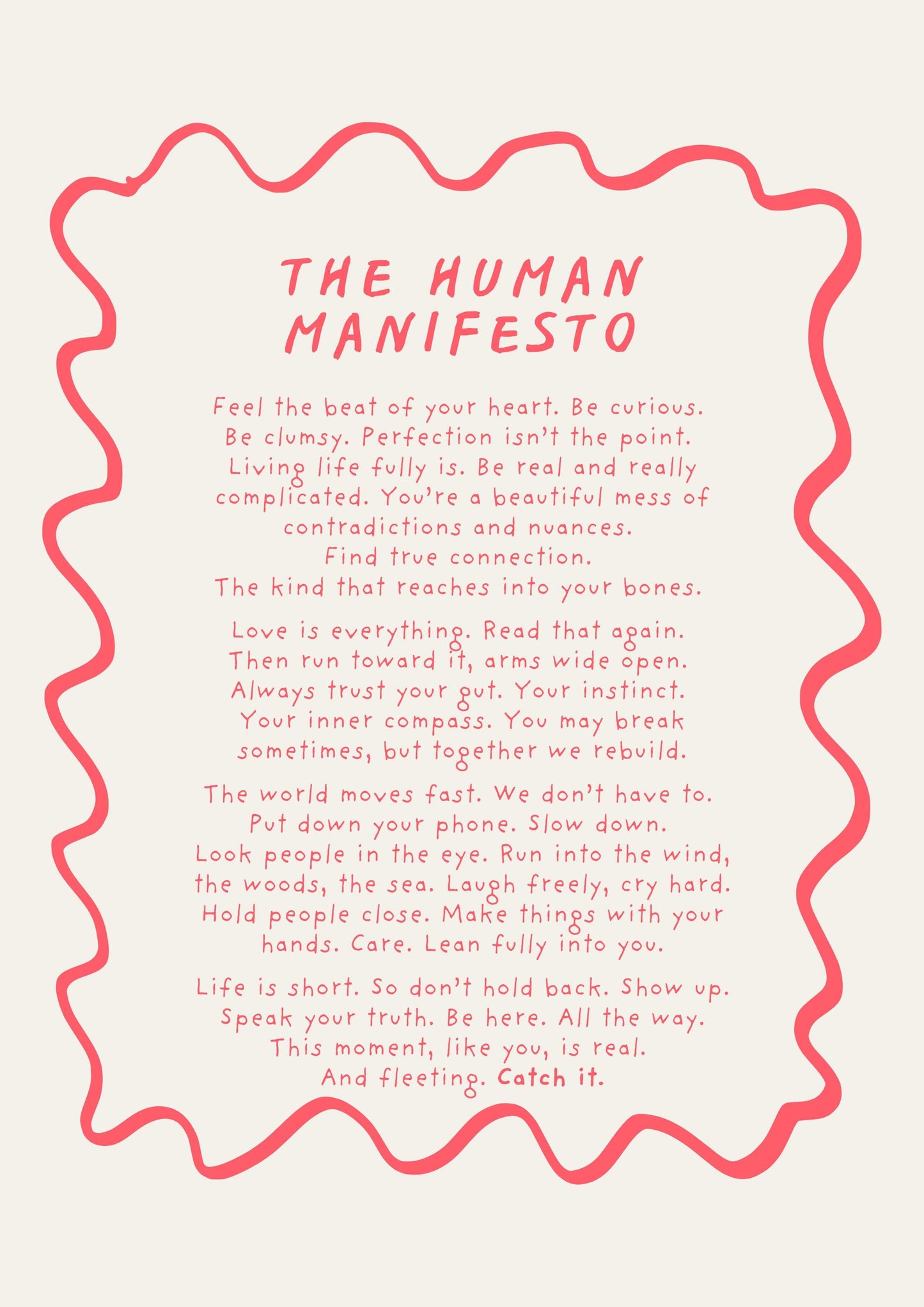 The Human Manifesto unframed print