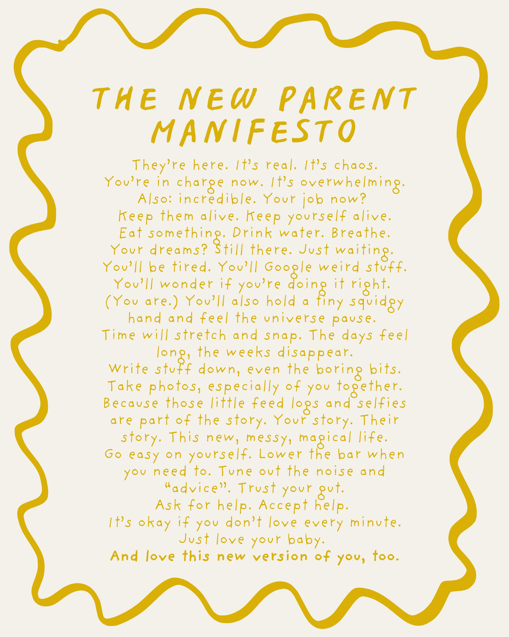 New Parent Manifesto giclée print