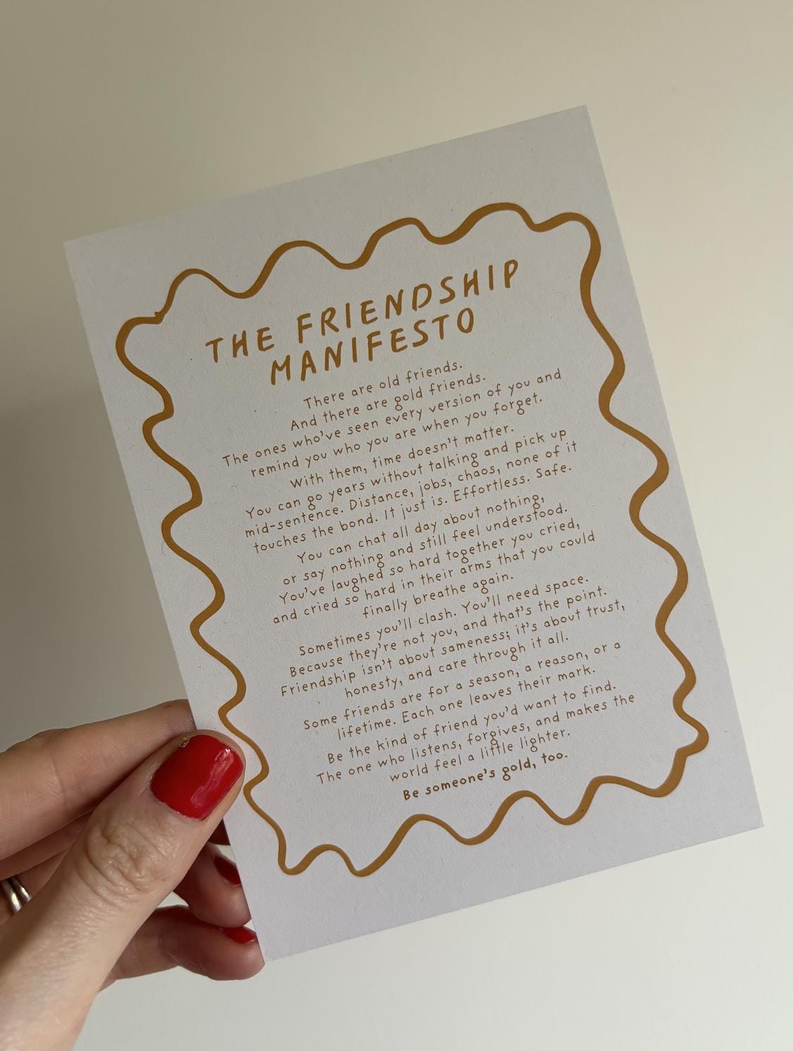 The Friendship Manifesto giclée print