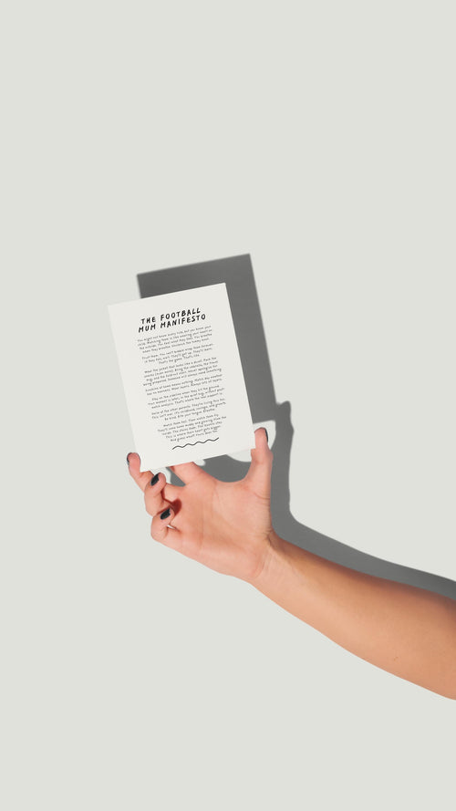 Football Mum Mini Manifesto Postcard Print (A6)