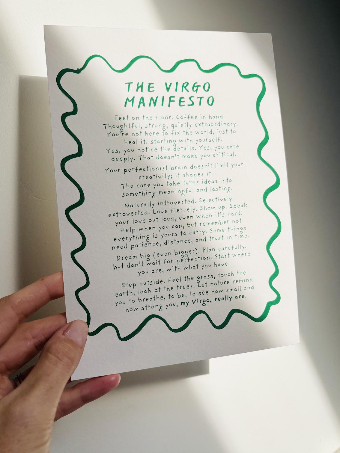 Virgo Manifesto Print (unframed)