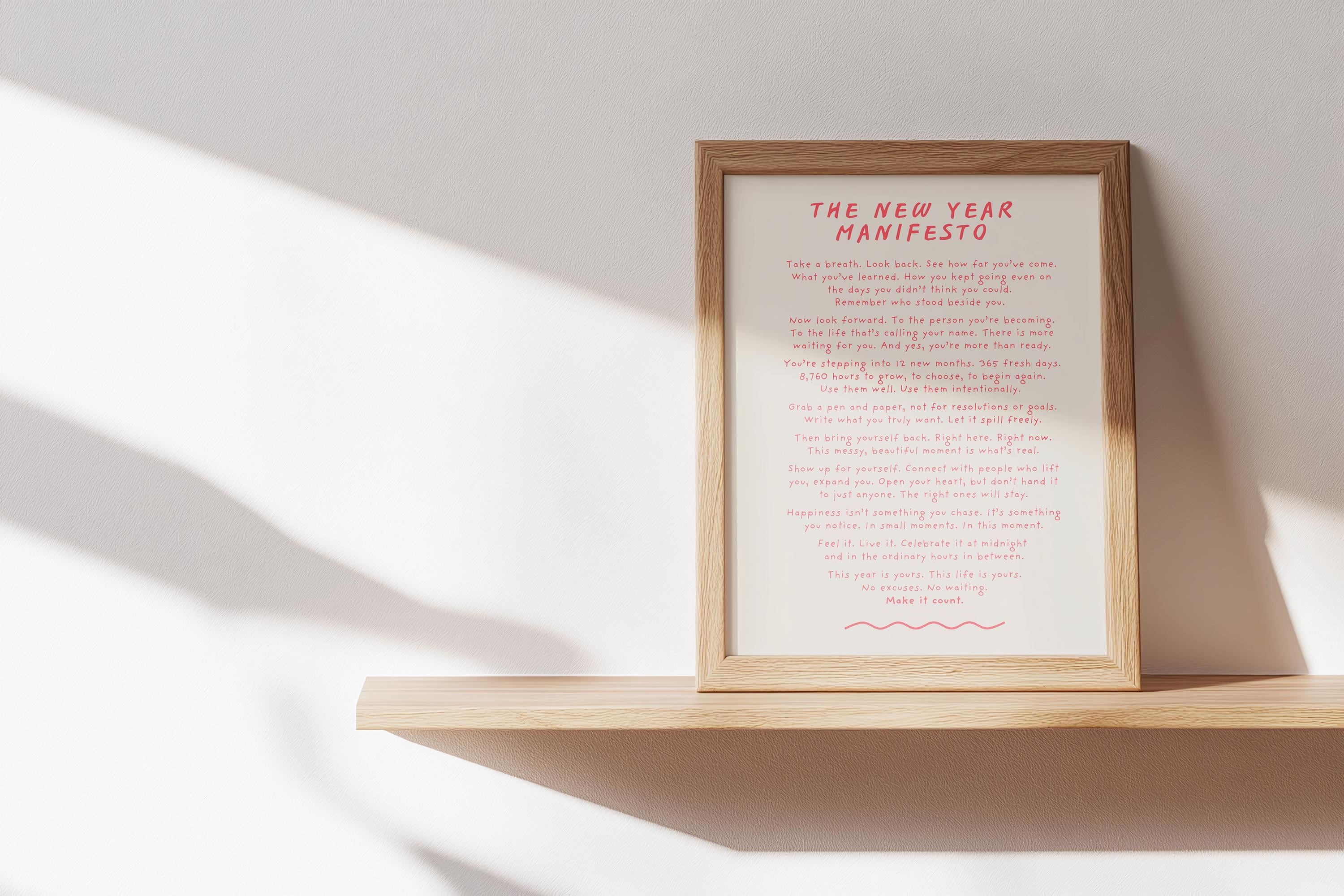 New Year Manifesto Postcard Print (A6 Unframed)