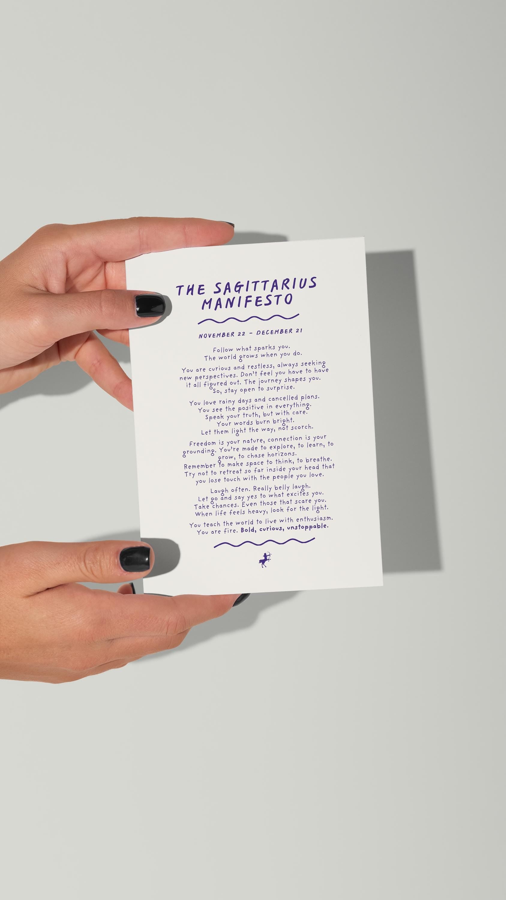 Sagittarius Manifesto postcard print (A6)
