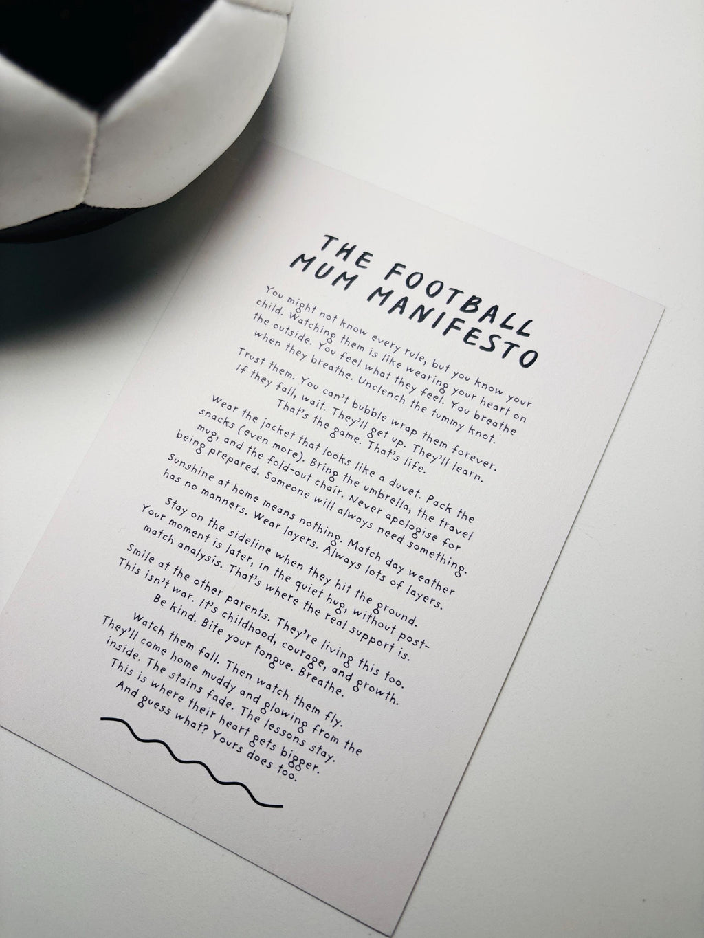 Football Mum Manifesto giclée print