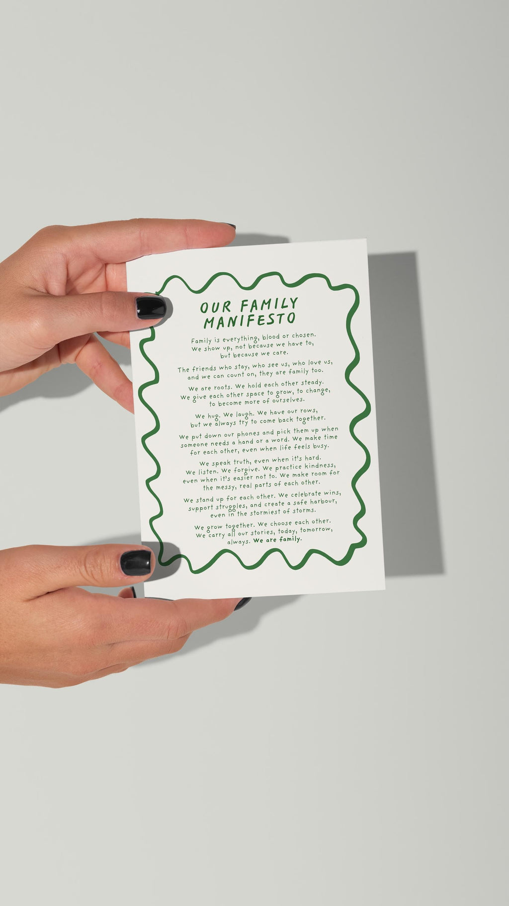 Family Manifesto Postcard Print (A6)