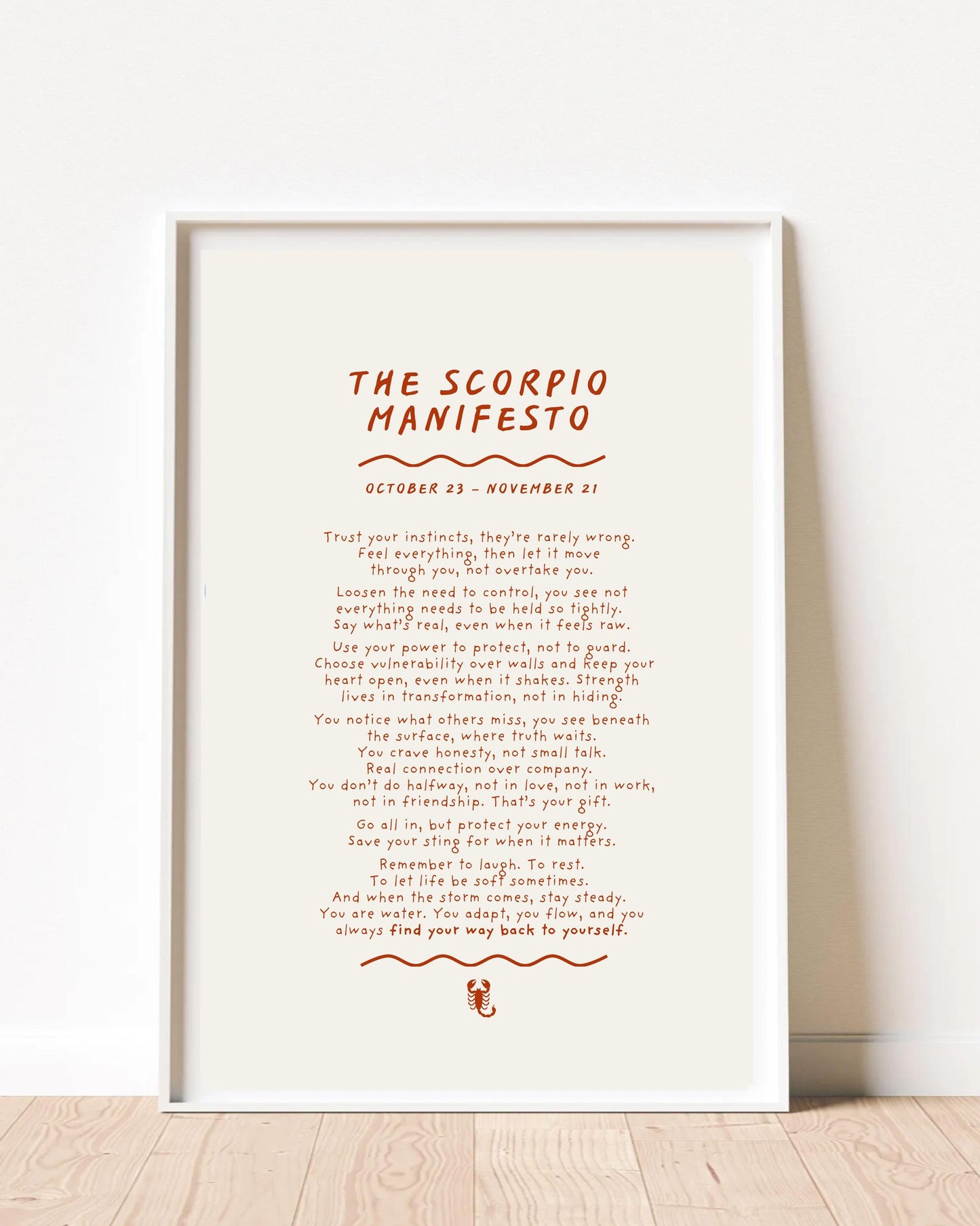Scorpio Manifesto print (unframed)