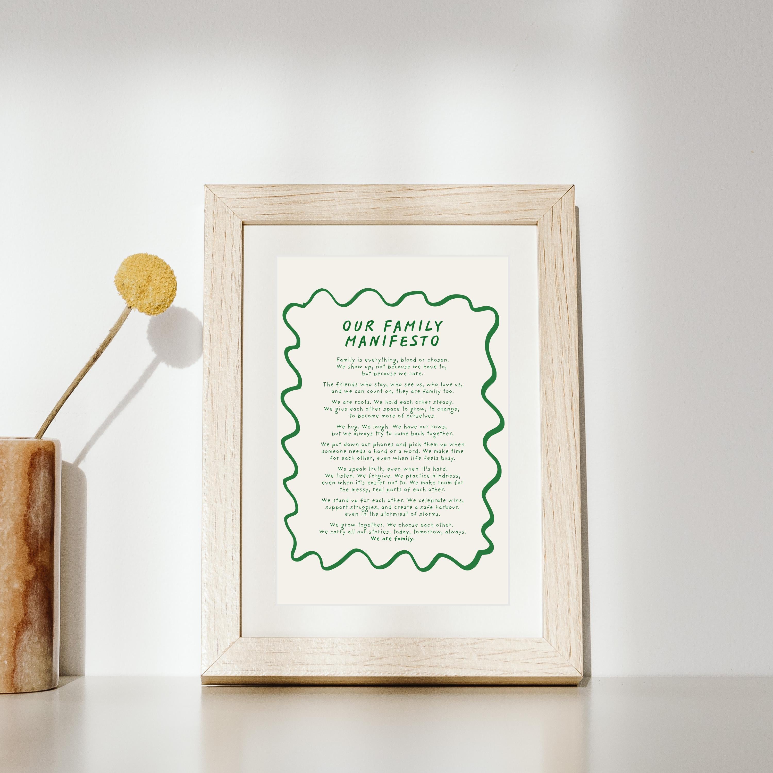 Our Family Manifesto giclée print