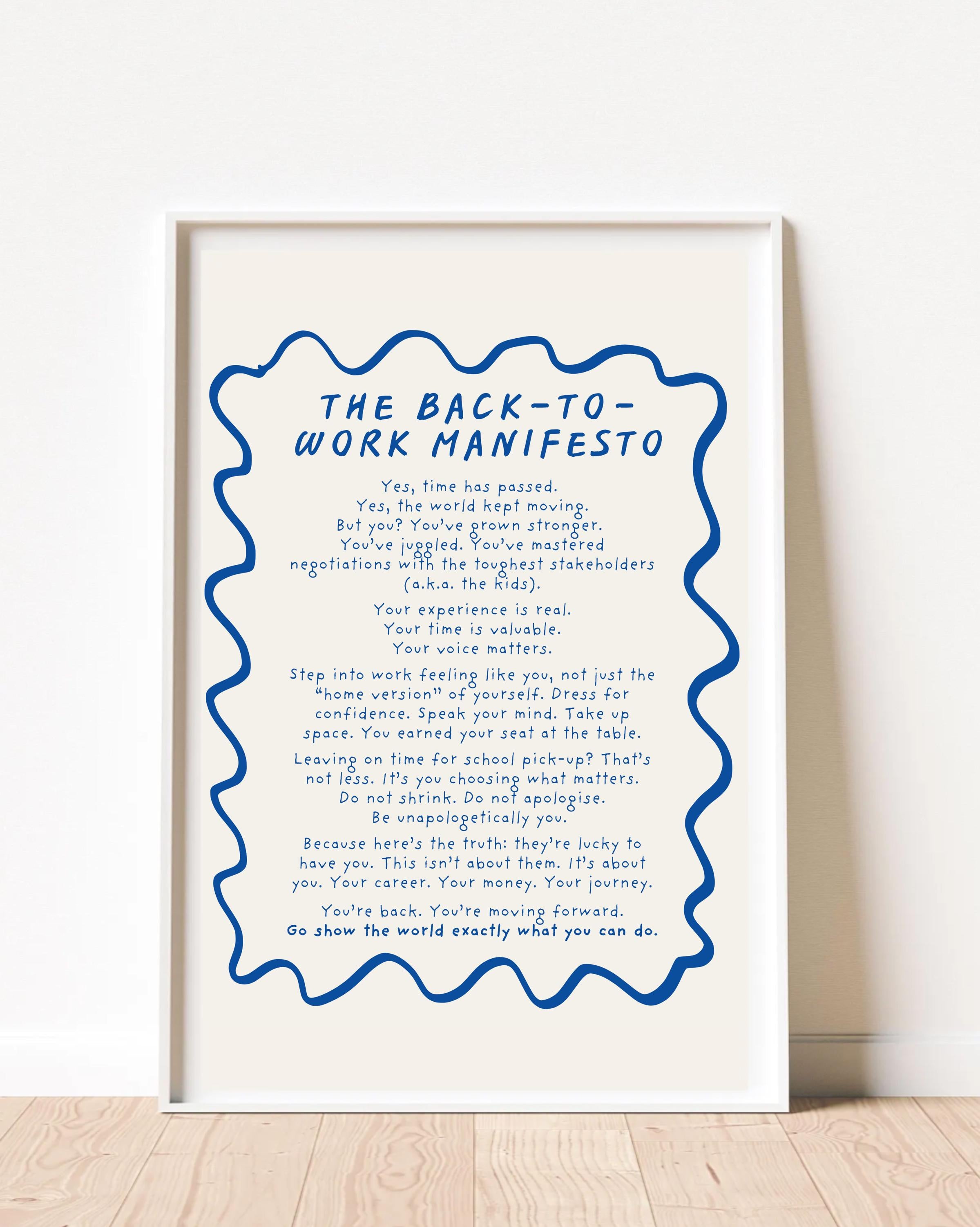 The Back-to-Work Manifesto giclée print
