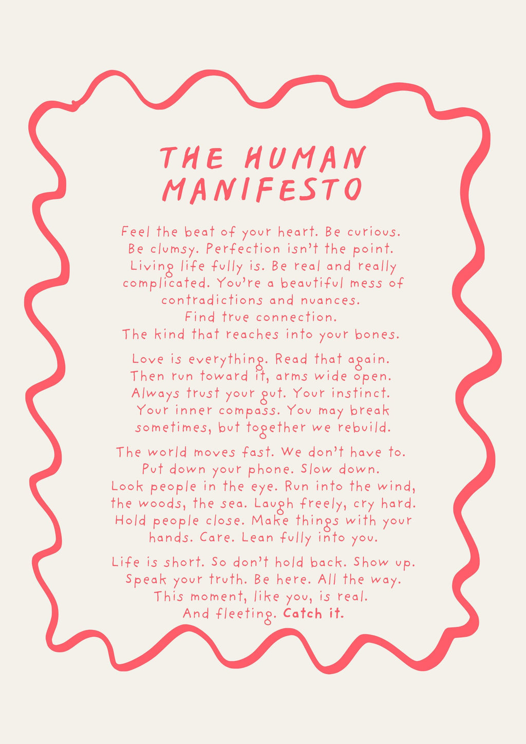 Human Manifesto Postcard Print (A6)
