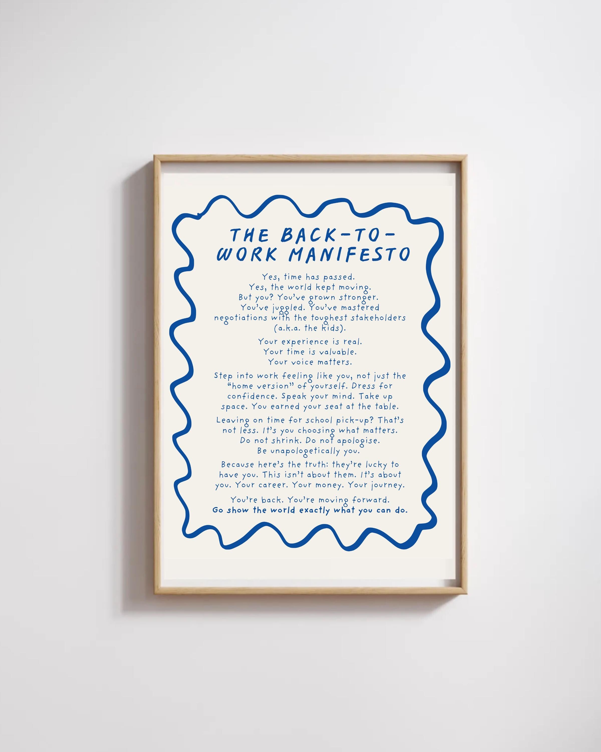 The Back-to-Work Manifesto: Postcard Print (A6 Unframed)