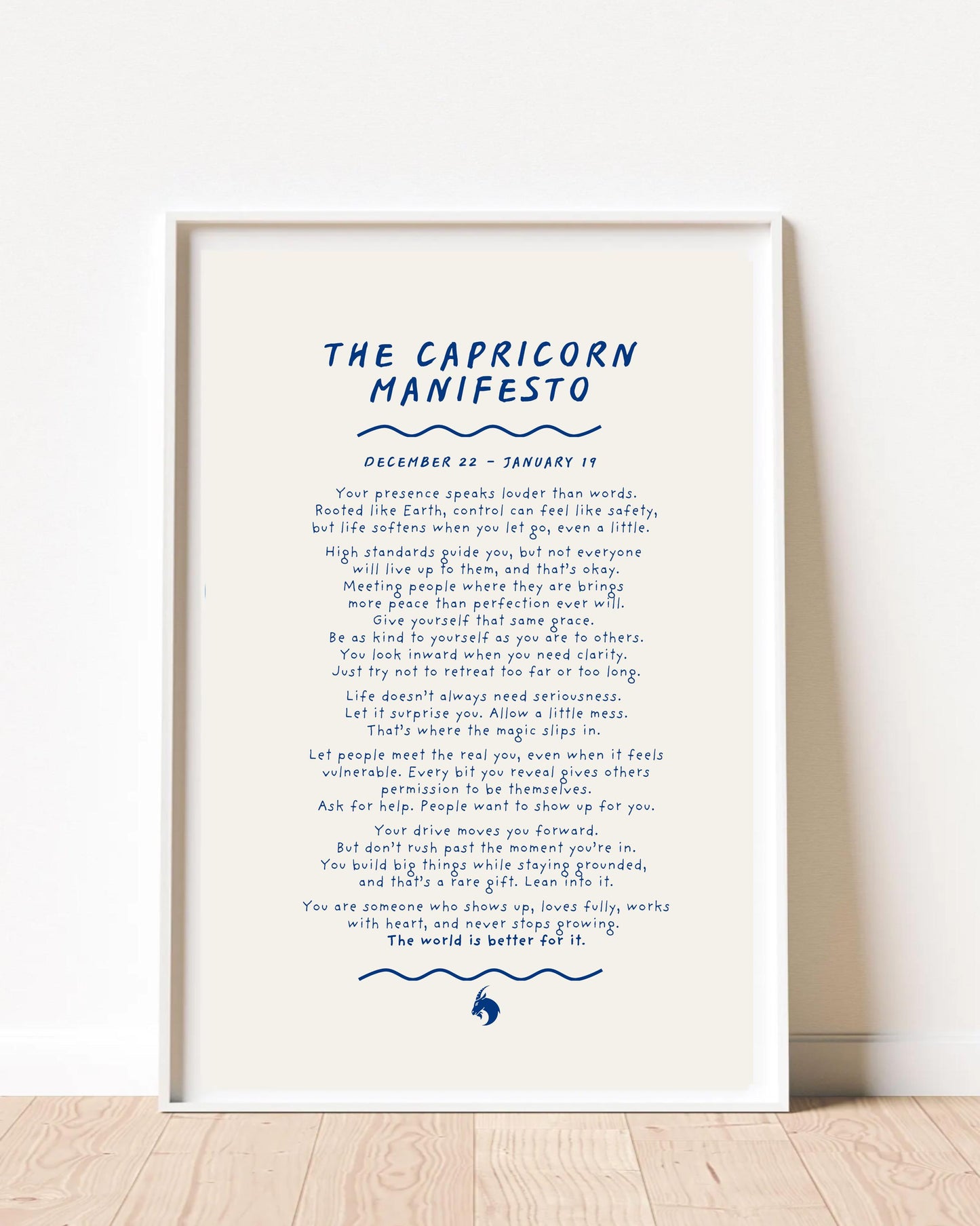 The Capricorn Manifesto Art Print (Unframed)