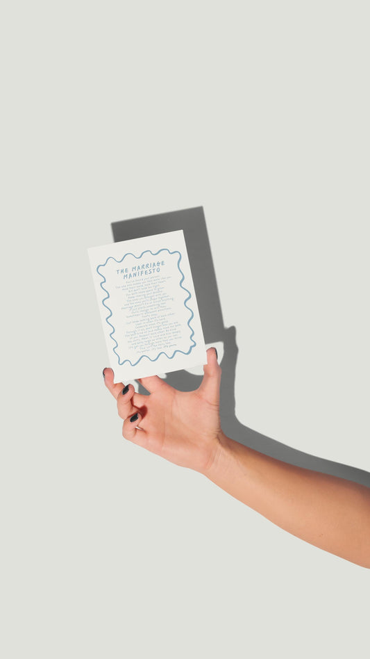 Marriage Mini Manifesto (A6 giclée print)