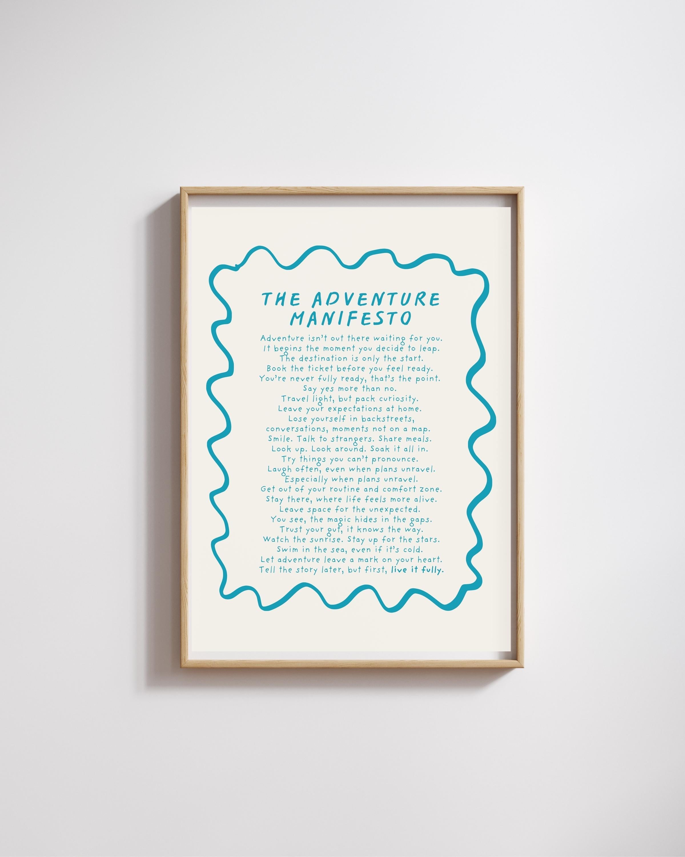 The Adventure Manifesto giclée print
