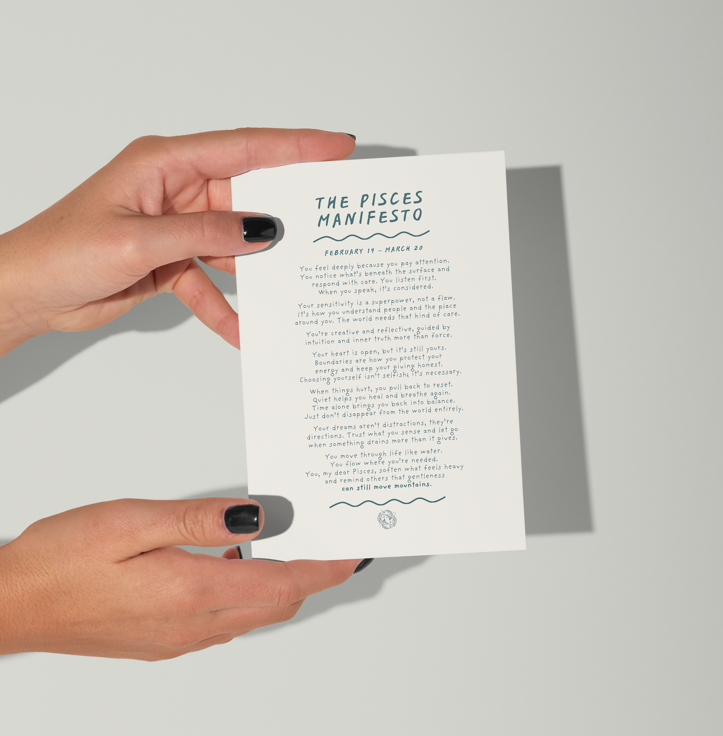 Pisces Manifesto Astrology Print (unframed)