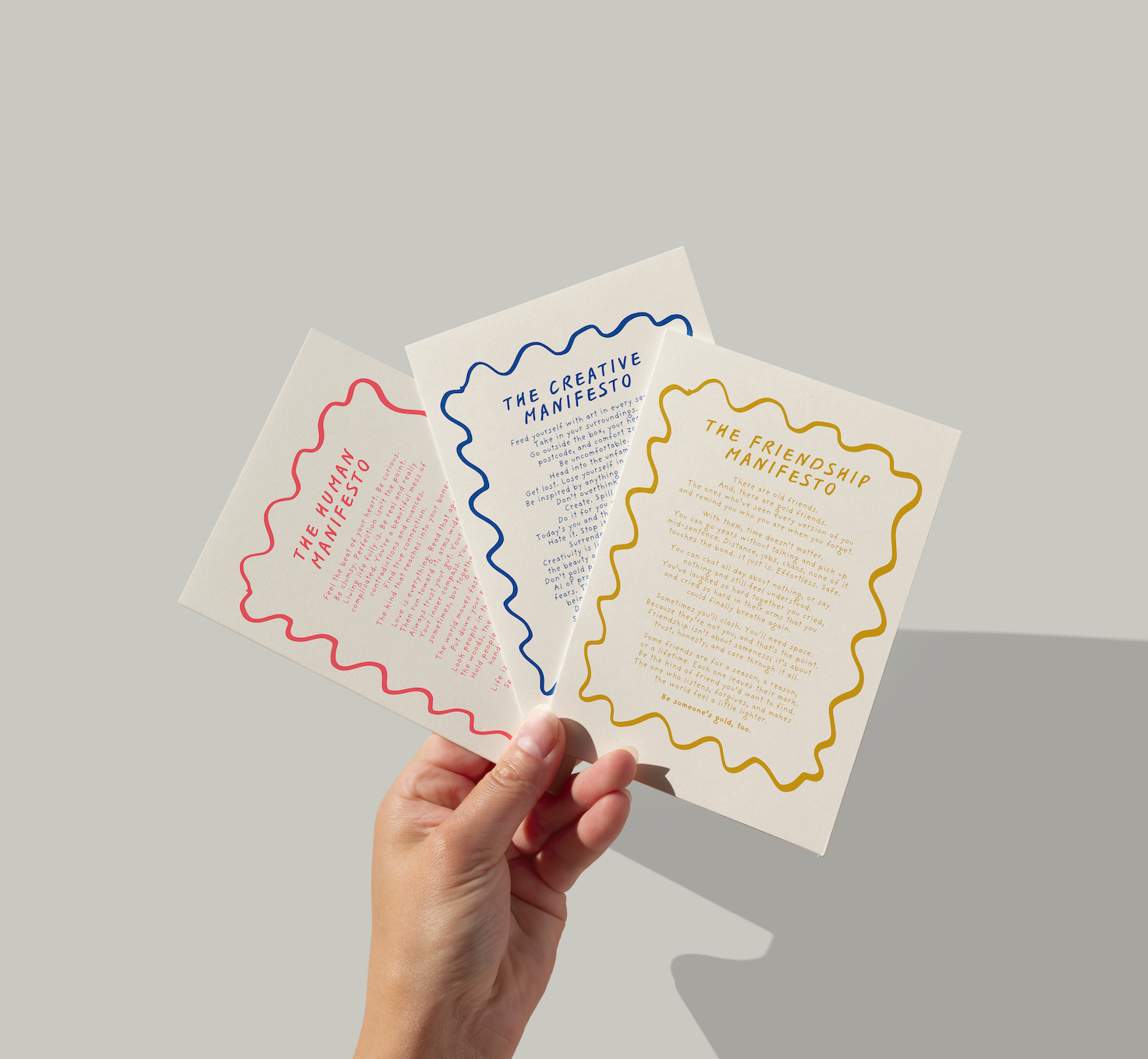 MIX AND MATCH - set of 4 mini manifesto postcard art prints
