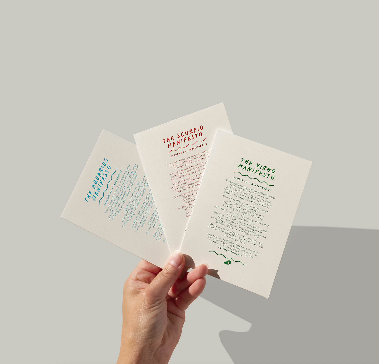 MIX AND MATCH - set of 4 mini manifesto postcard art prints