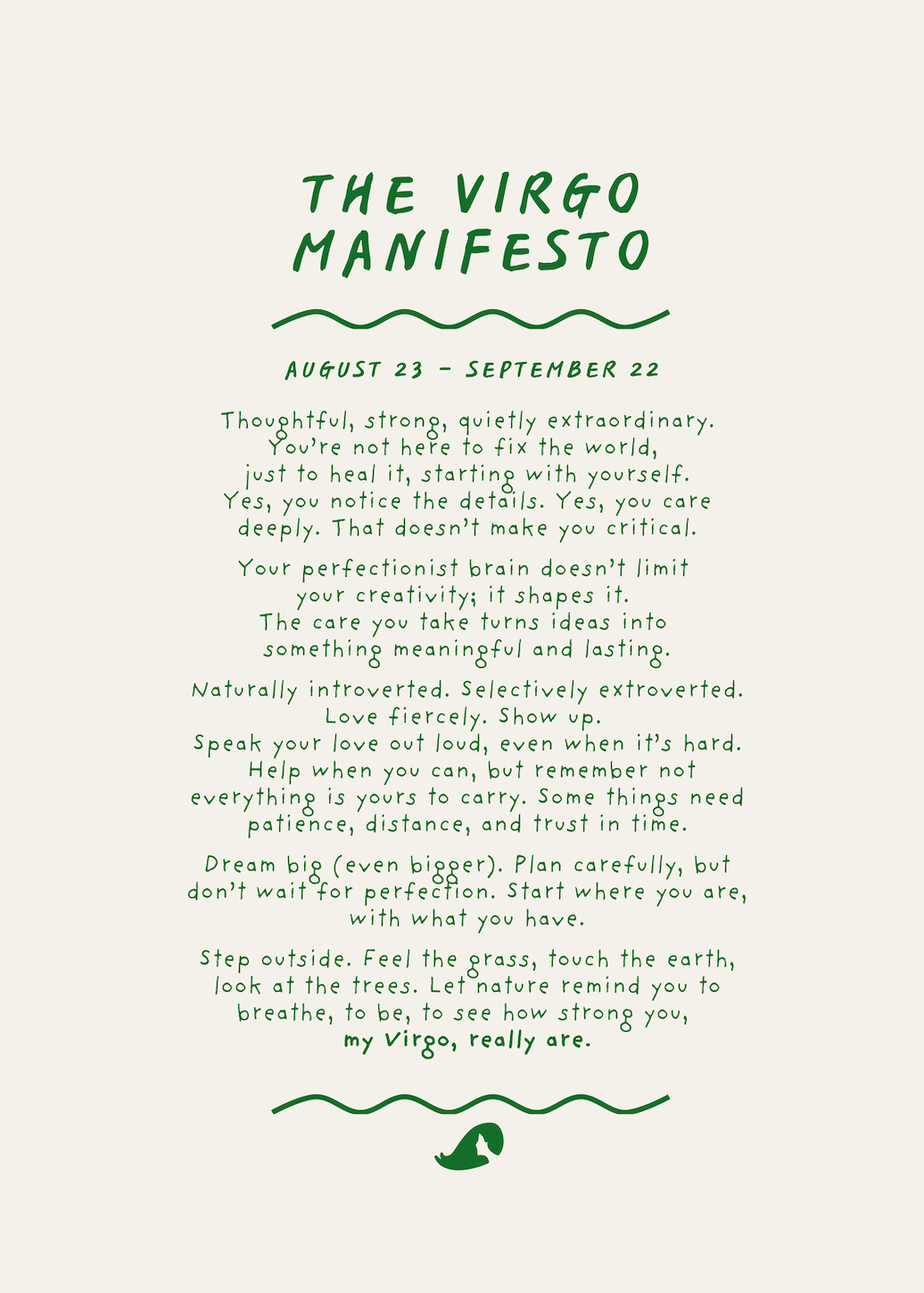 Virgo Manifesto Print (unframed)