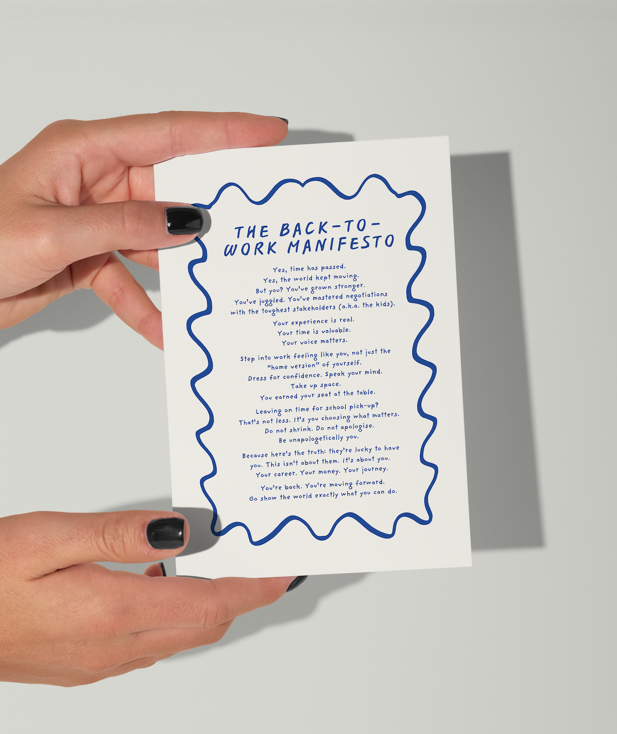 The Back-to-Work Manifesto Print (unframed)