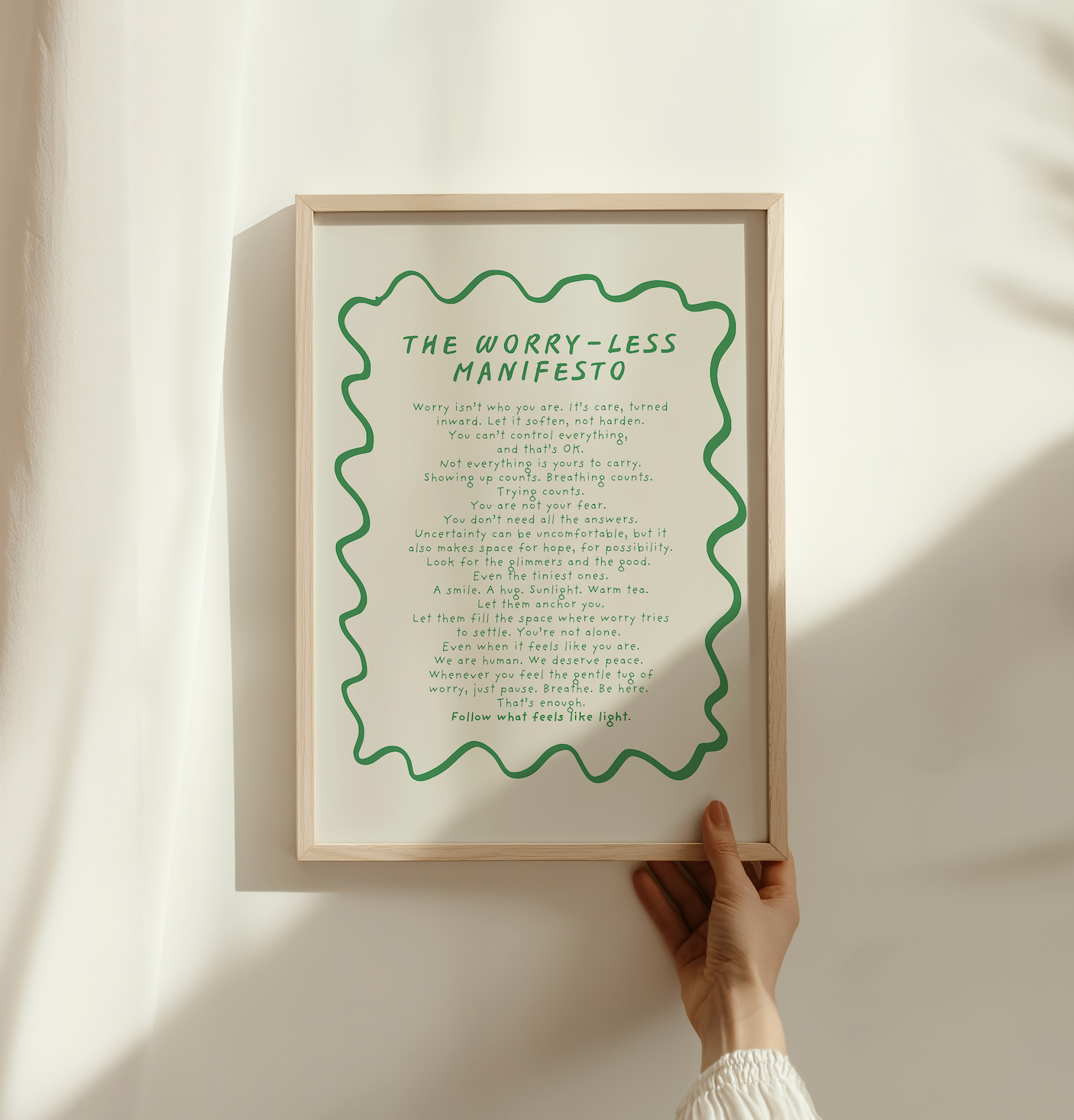 Worry-Less Manifesto giclée print