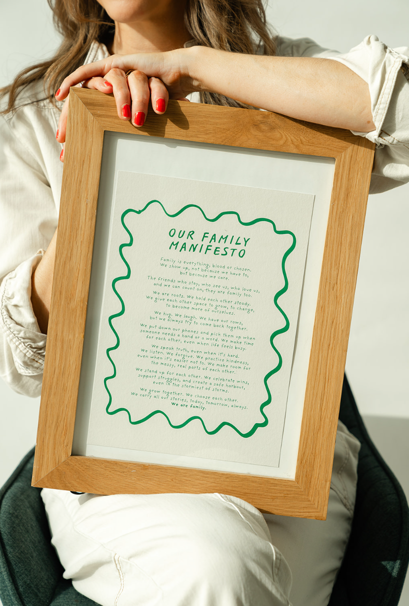 Our Family Manifesto print (unframed)
