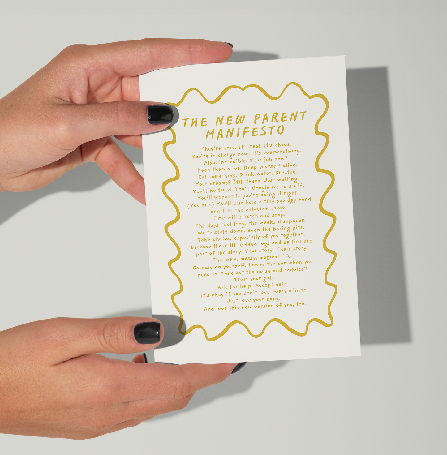 New Parent Manifesto Print (Unframed)