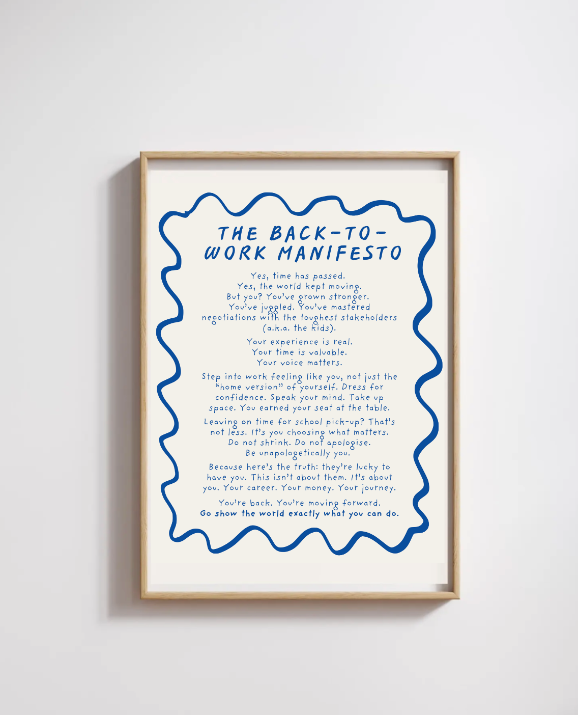 The Back-to-Work Manifesto Print (unframed)