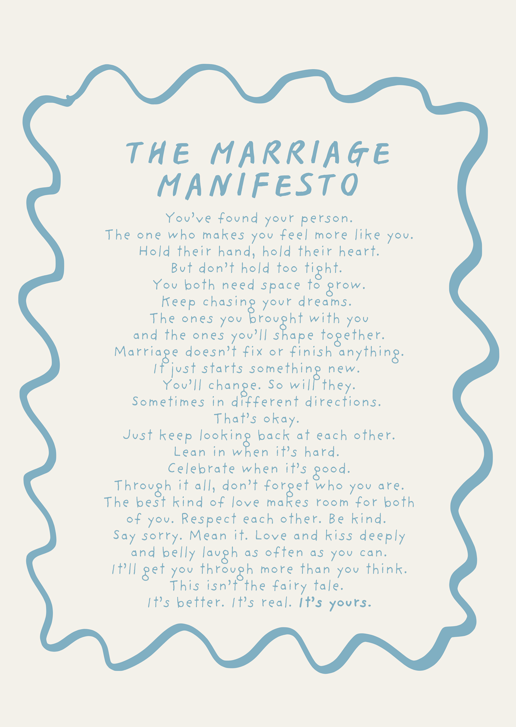 Marriage Manifesto Print (Unframed)
