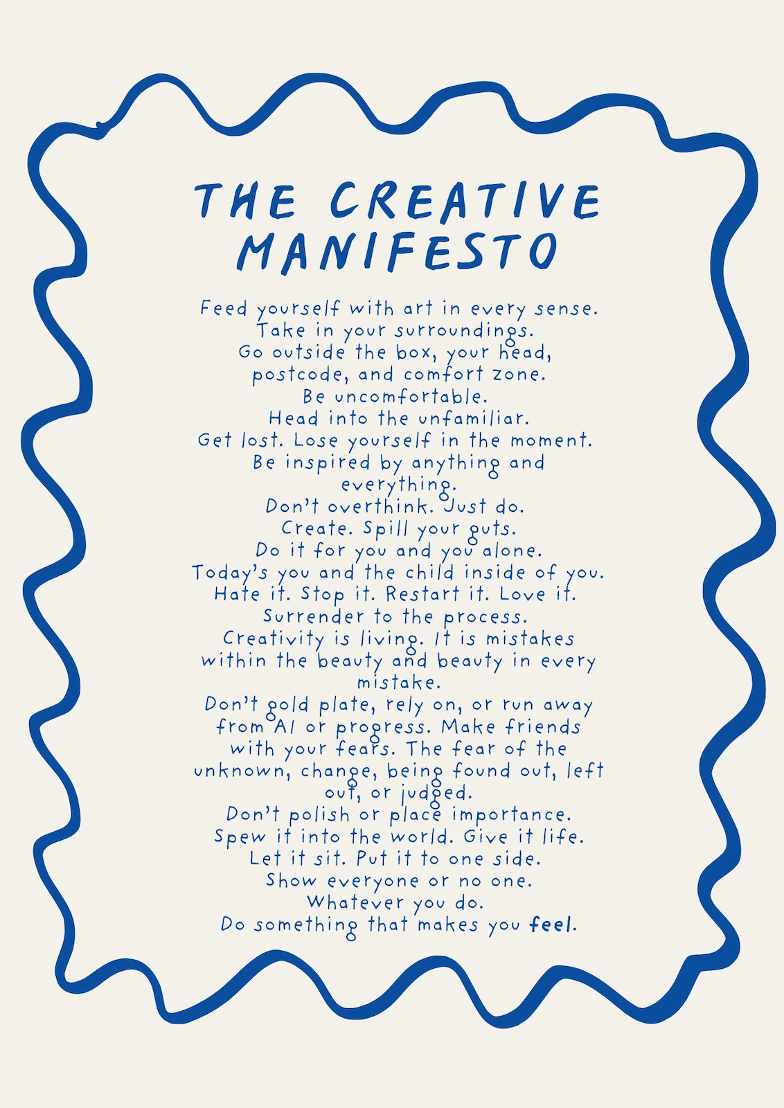 The Creative Manifesto Print (Unframed)