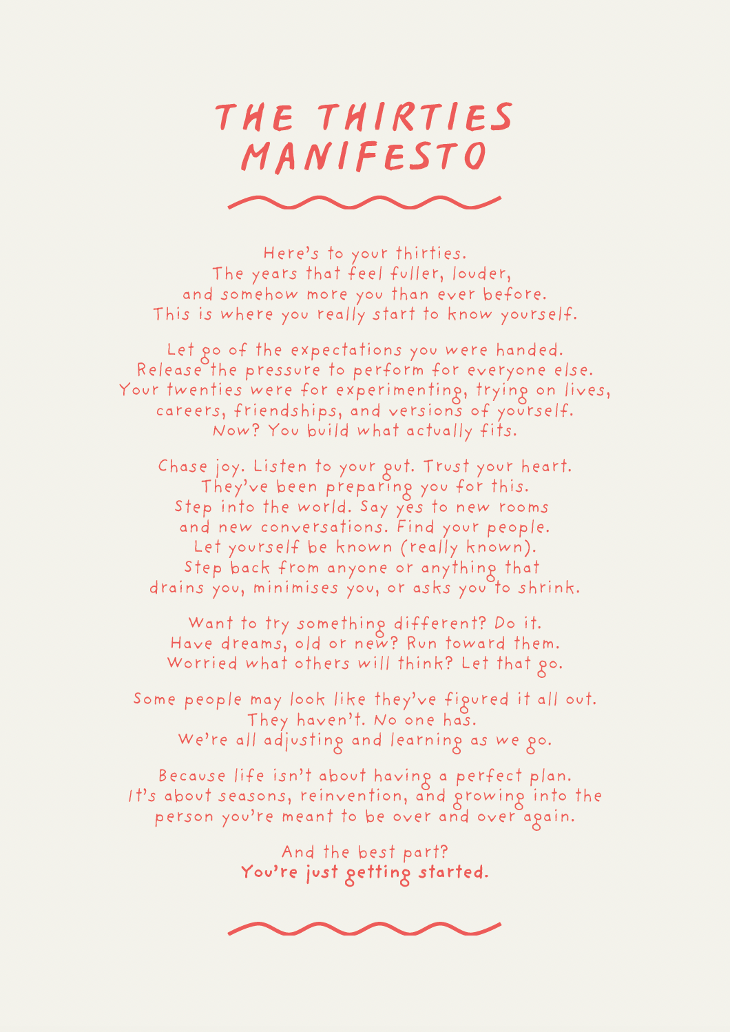 Thirties Manifesto