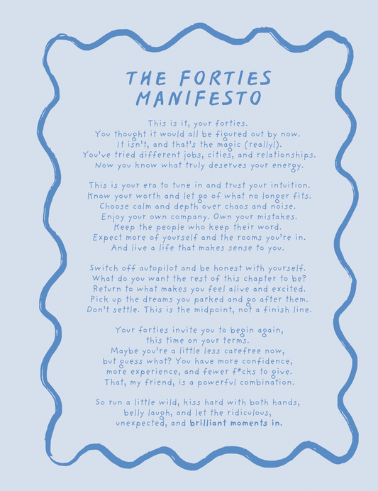 The Forties Manifesto card
