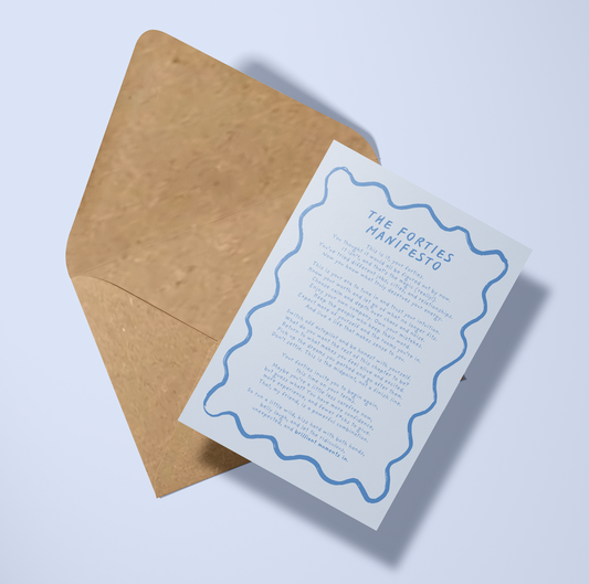 The Forties Manifesto card