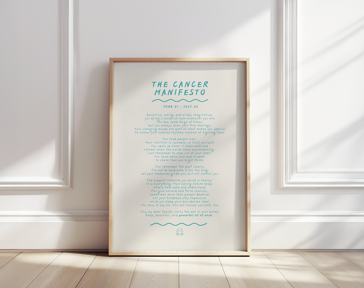 Cancer Manifesto Astrology Print (unframed)