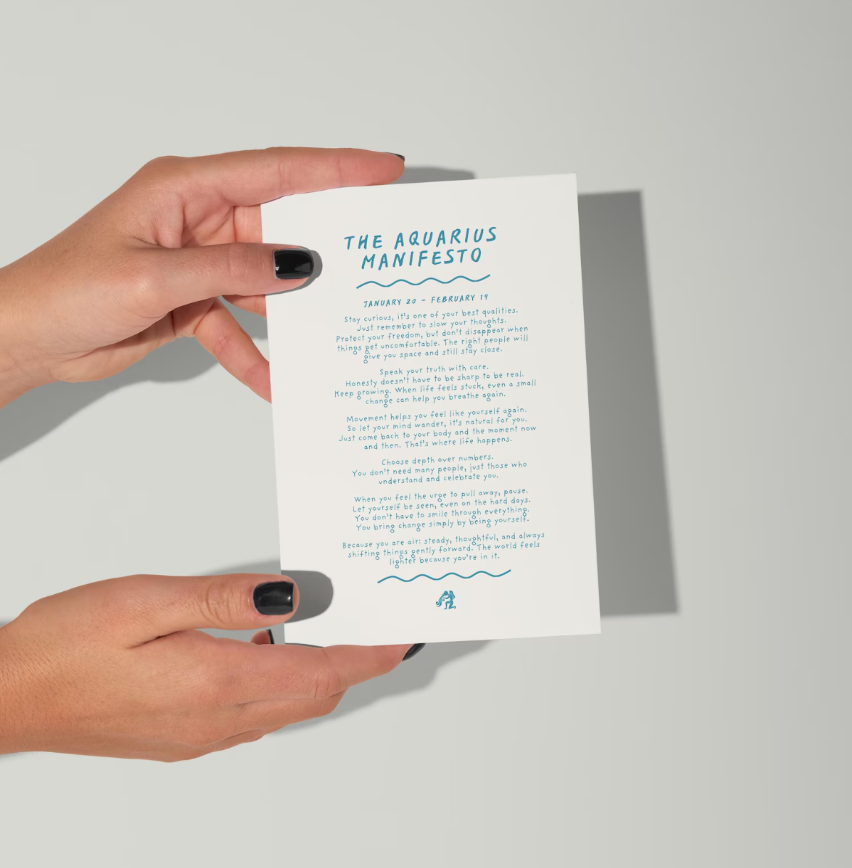 Aquarius Manifesto Astrology Print (unframed)