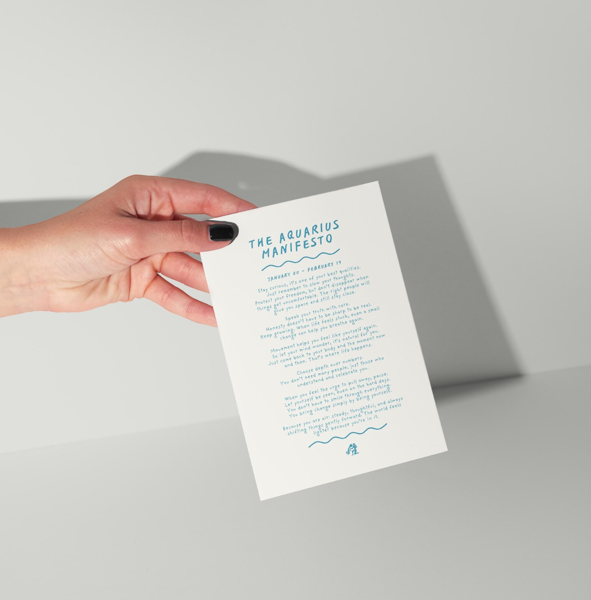 Aquarius Manifesto Astrology Print (unframed)