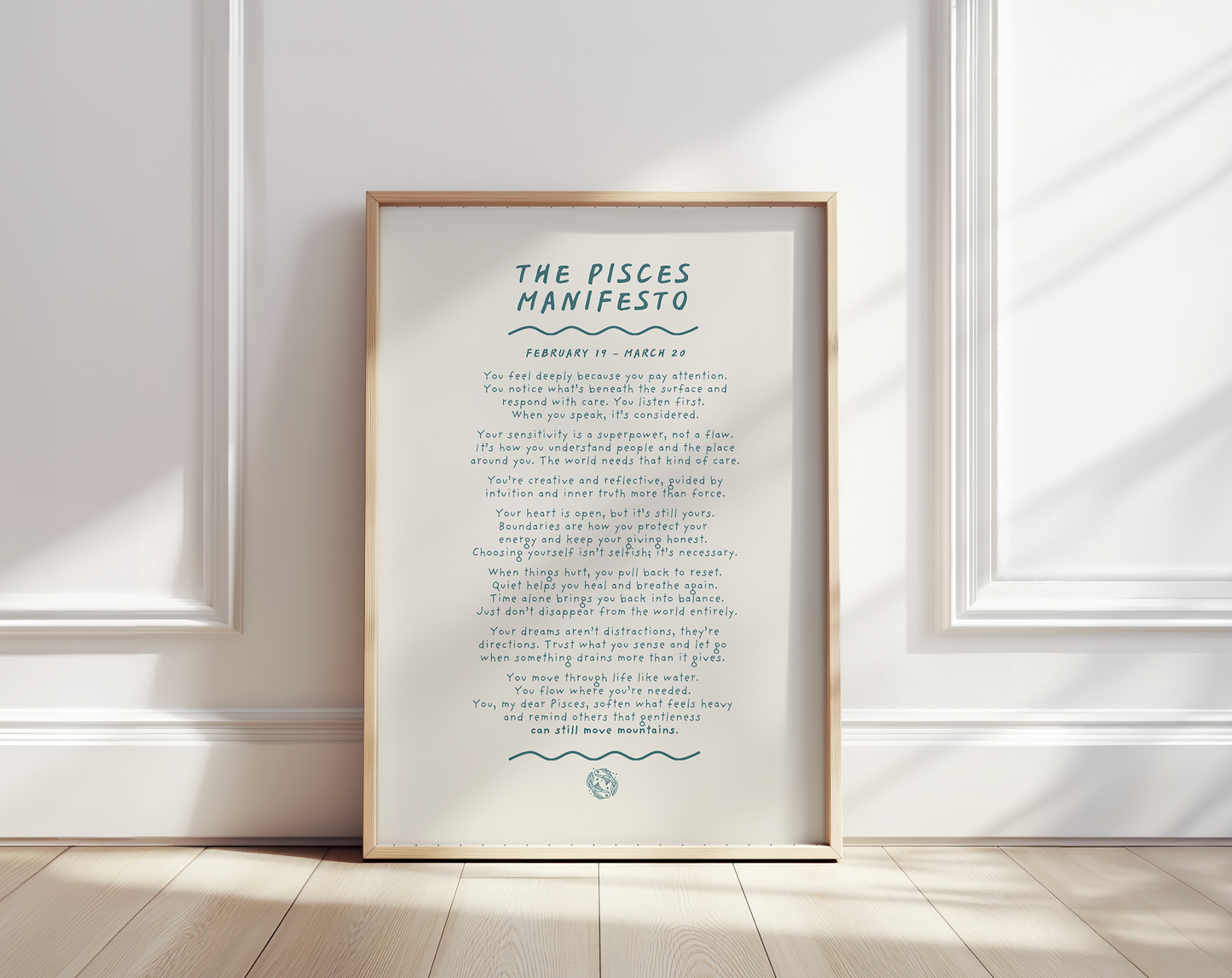 Pisces Manifesto Astrology Print (unframed)