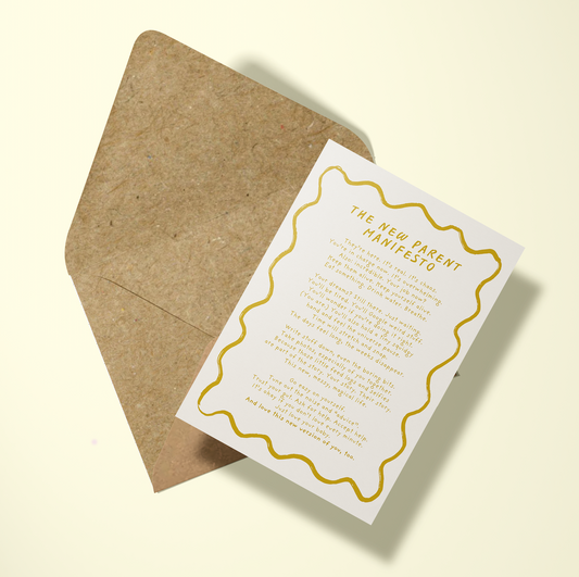 New Parent Baby manifesto card (A6)