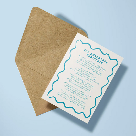 Adventure Travel manifesto card
