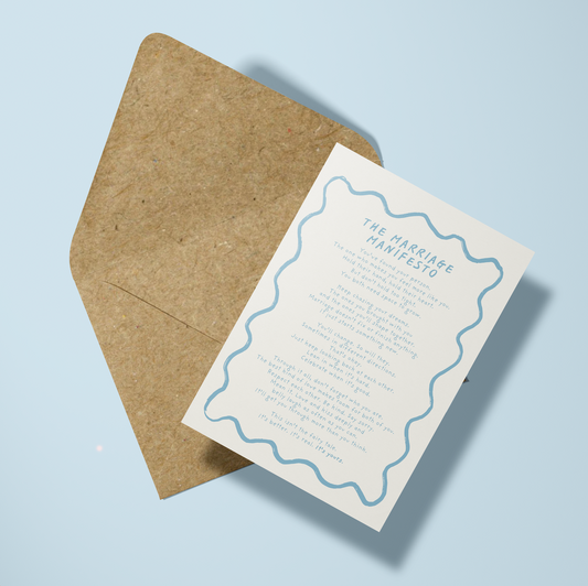 Marriage manifesto card
