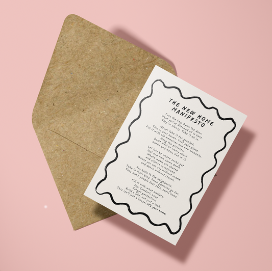 New Home, Moving House Manifesto Card