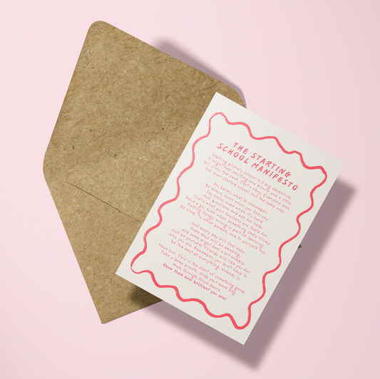New School, Starting Primary School Manifesto Card