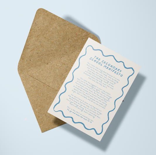 New School, Starting Secondary School Manifesto Card
