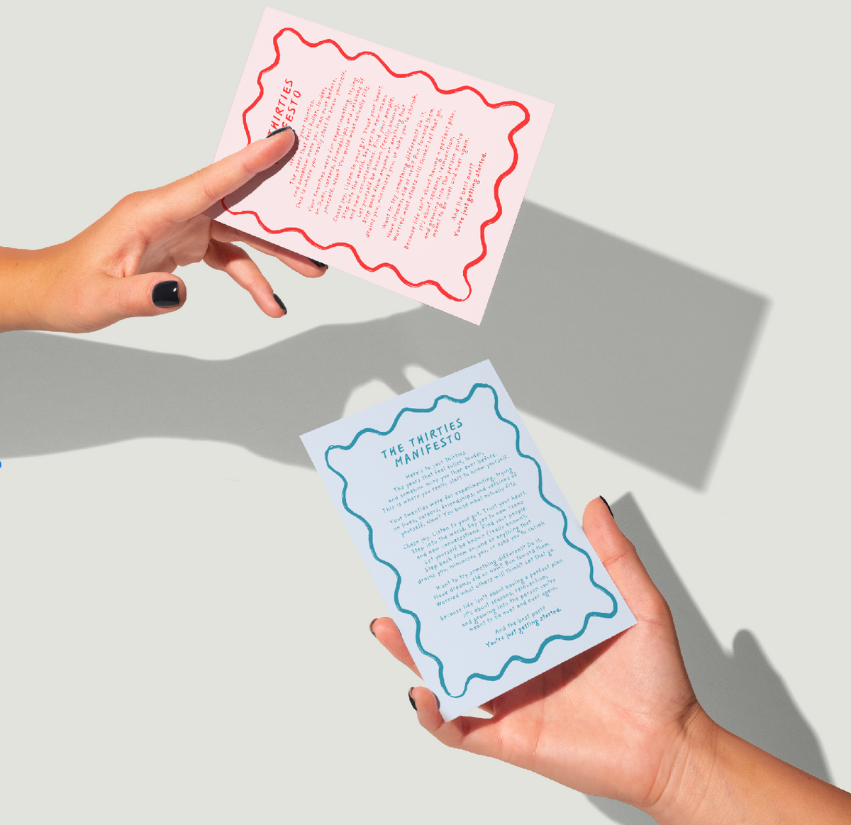Thirties Manifesto card, 30th birthday card